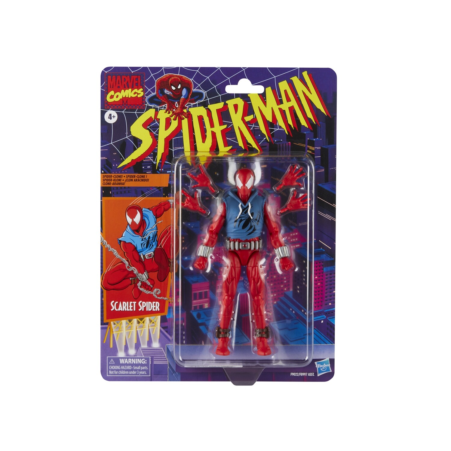 ***VERY LOOSE TORSO*** Marvel Legends 6" Spider-Man Retro Wave 4 Scarlet Spider