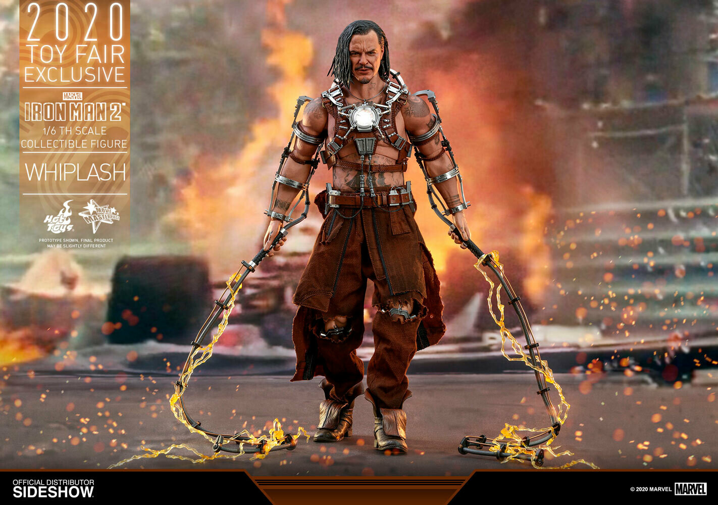 ***SHOULDER PIECE DETACHES EASILY*** Hot Toys SDCC/TOYFAIR  2020 Exclusive Iron Man 2 WHIPLASH