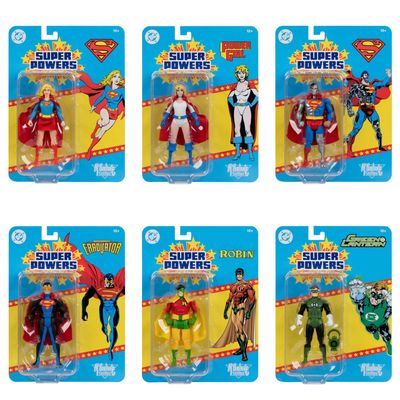 DC SUPER POWERS 4 1/2 DC SUPER POWERS 4 1/2" WAVE 13 SET OF 6 ACTION FIGURES