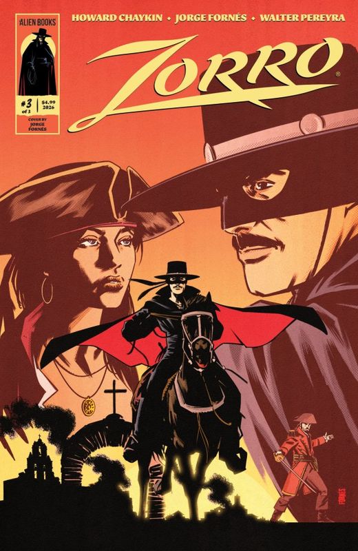 ZORRO #3 CVR A JORGE FORNES ALIEN BOOKS (9th September 2026)