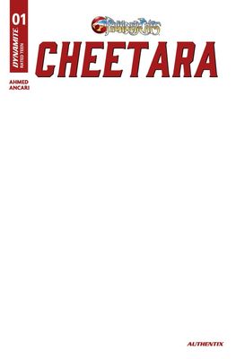 THUNDERCATS CHEETARA #1 CVR F BLANK AUTHENTIX VAR DYNAMITE COMICS (9th September 2026)