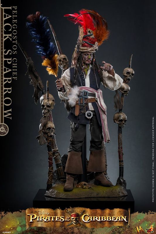 Hot Toys Pelegostos Chief Jack Sparrow Pirates of the Caribbean Dead Man's Chest 1/6th Scale Collectible Figure Hot Toys Pelegostos Chief Jack Sparrow Pirates of the Caribbean Dead Man's Chest 1/6th Scale Collectible Figure