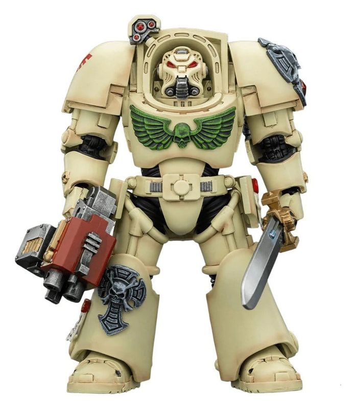 Joy Toy Warhammer 40,000 Action Figure Dark Angels Deathwing Terminator 1 with Power Sword and Storm Bolter 14 cm