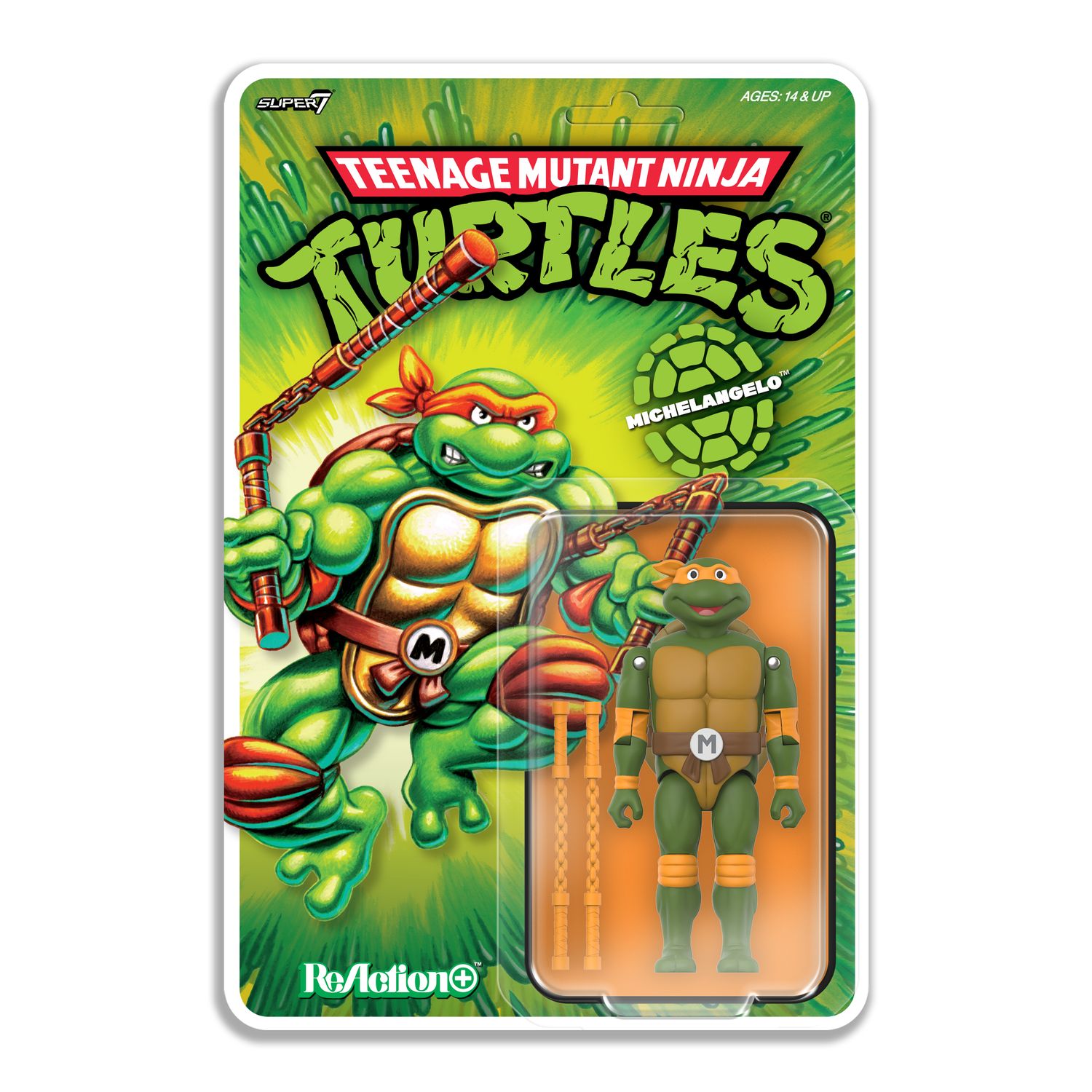 **PRE ORDER** Super7 Teenage Mutant Ninja Turtles ReAction+ Wave 2 Michelangelo