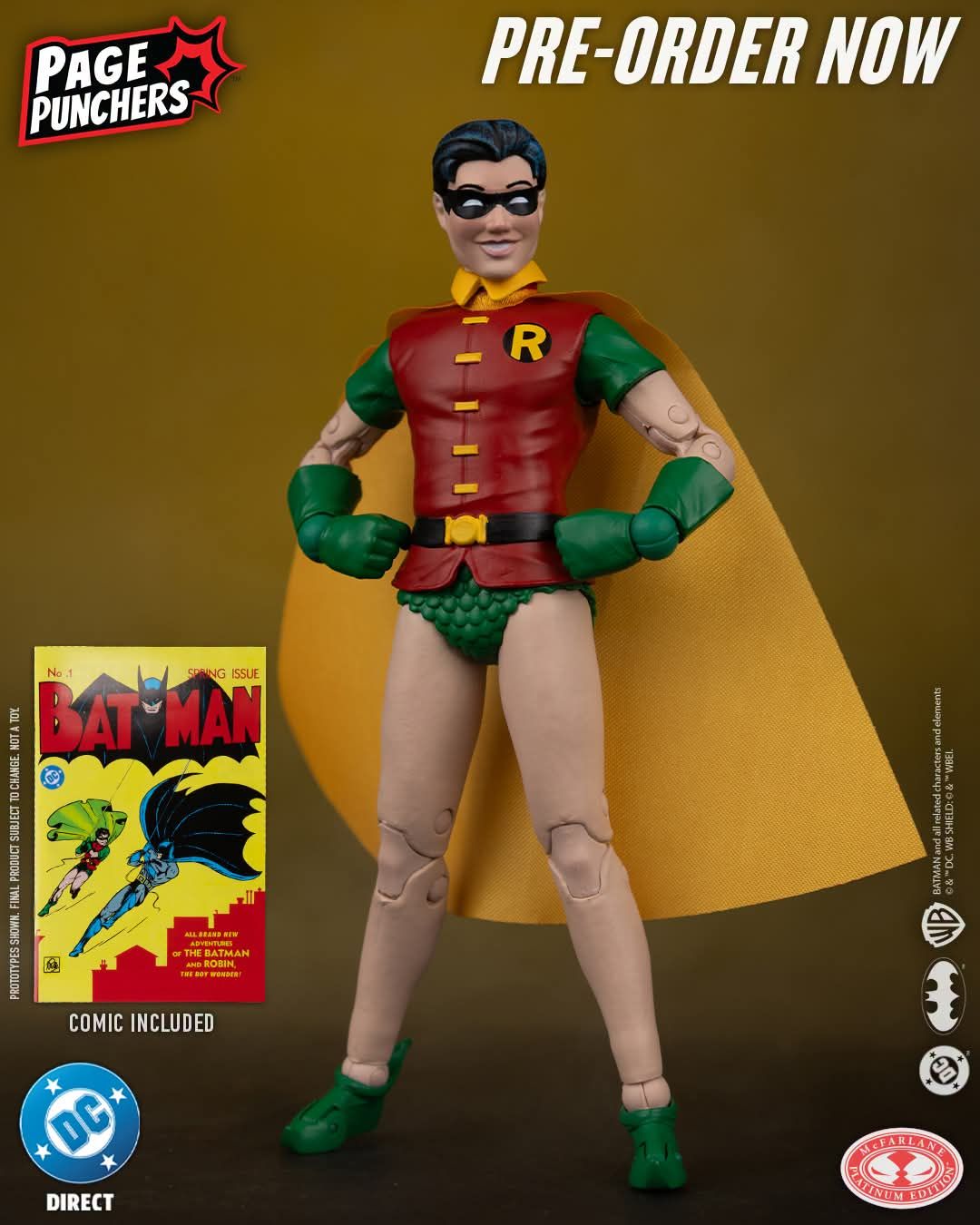 *** PRE ORDER*** MCFARLANE TOYS DC DIRECT 7IN WITH COMIC WV14 ROBIN DICK GRAYSON (BATMAN #1) CHASE FIGURE *** PRE ORDER*** MCFARLANE TOYS DC DIRECT 7IN WITH COMIC WV14 ROBIN DICK GRAYSON (BATMAN #1) CHASE FIGURE