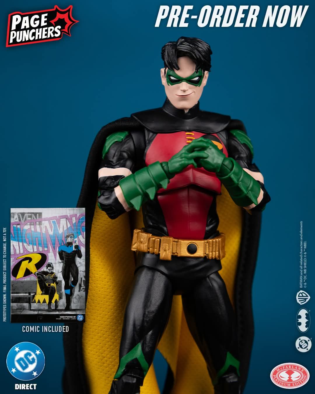 *** PRE ORDER*** MCFARLANE TOYS DC DIRECT 7IN WITH COMIC WV14 ROBIN TIM DRAKE (NIGHTWING #81) CHASE FIGURE
