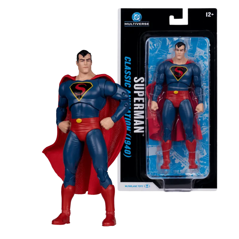 MCFARLANE TOYS DC Multiverse 7in - Superman (Classic Animation 1940) Blister Card Action Figure MCFARLANE TOYS DC Multiverse 7in - Superman (Classic Animation 1940) Blister Card Action Figure