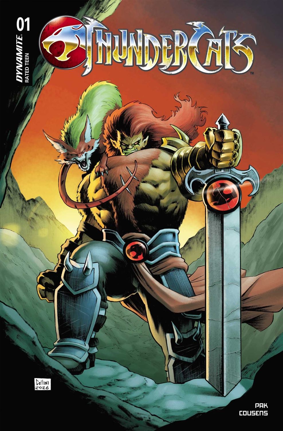 THUNDERCATS (2026) #1 CVR C DANIELE CELLINI VAR DYNAMITE COMICS (21st October 2026)