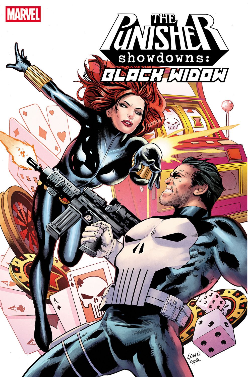 PUNISHER SHOWDOWNS BLACK WIDOW #1 CVR A GREG LAND MARVEL COMICS (21st October 2026)