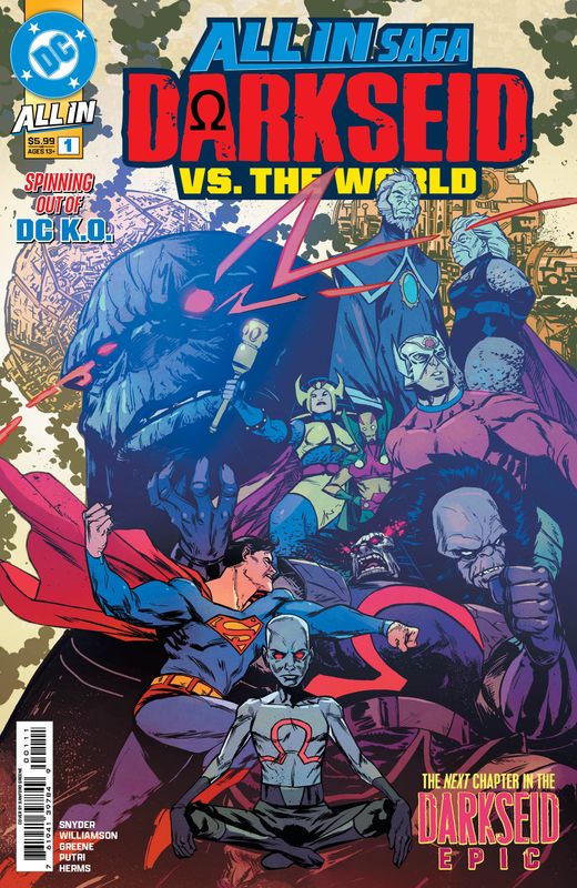 DC ALL IN SAGA DARKSEID VS THE WORLD #1 CVR A SANFORD GREENE DC COMICS (28th October 2026) DC ALL IN SAGA DARKSEID VS THE WORLD #1 CVR A SANFORD GREENE DC COMICS (28th October 2026)