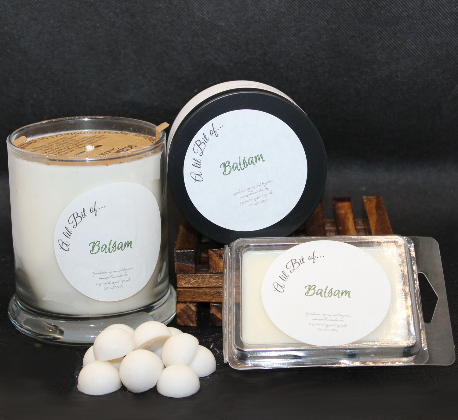 Balsam 6 oz tin candle