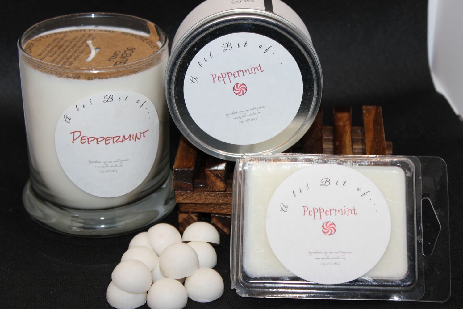 Peppermint 6 oz tin candle