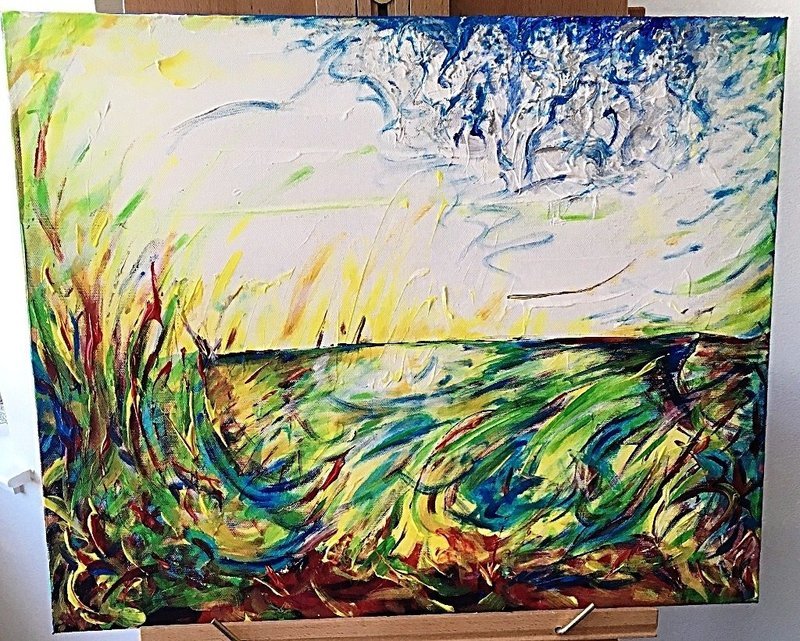 Affordable handmade abstract art: California