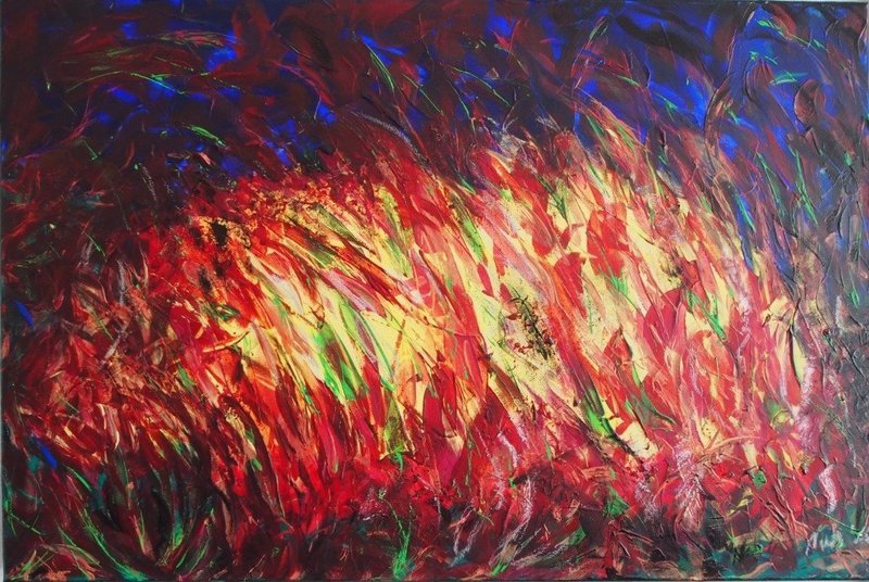 Handmade unique abstract art: Cuban Energy
