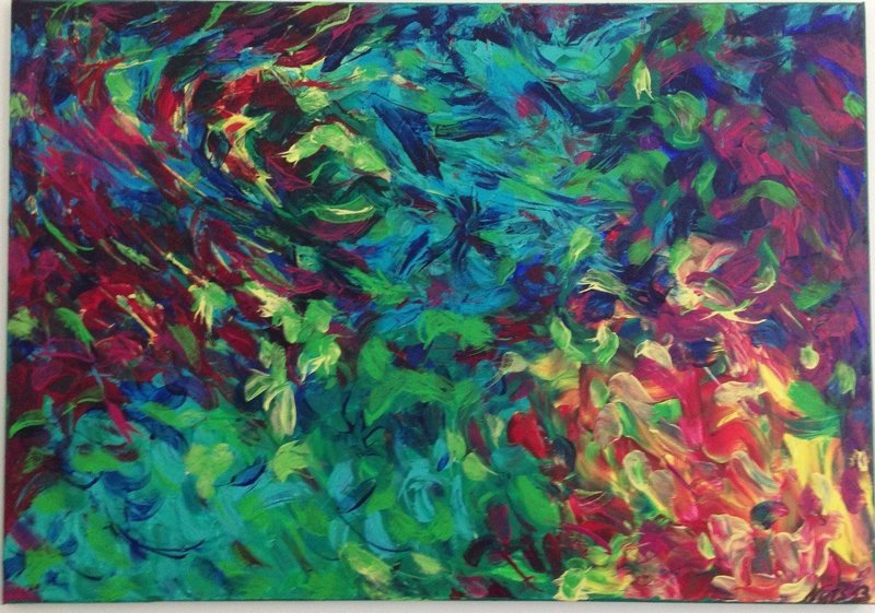 Handmade unique art painting: RIFT of ISRAEL