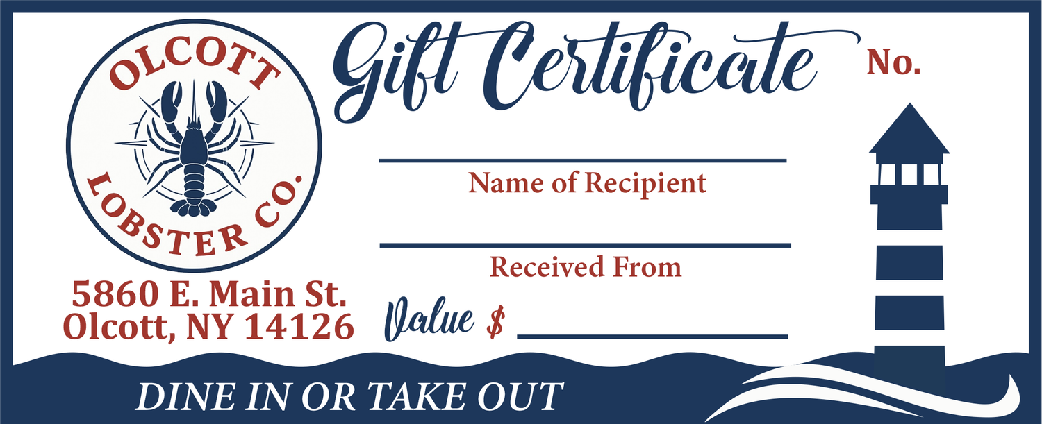 Olcott Lobster Co. Gift Certificates