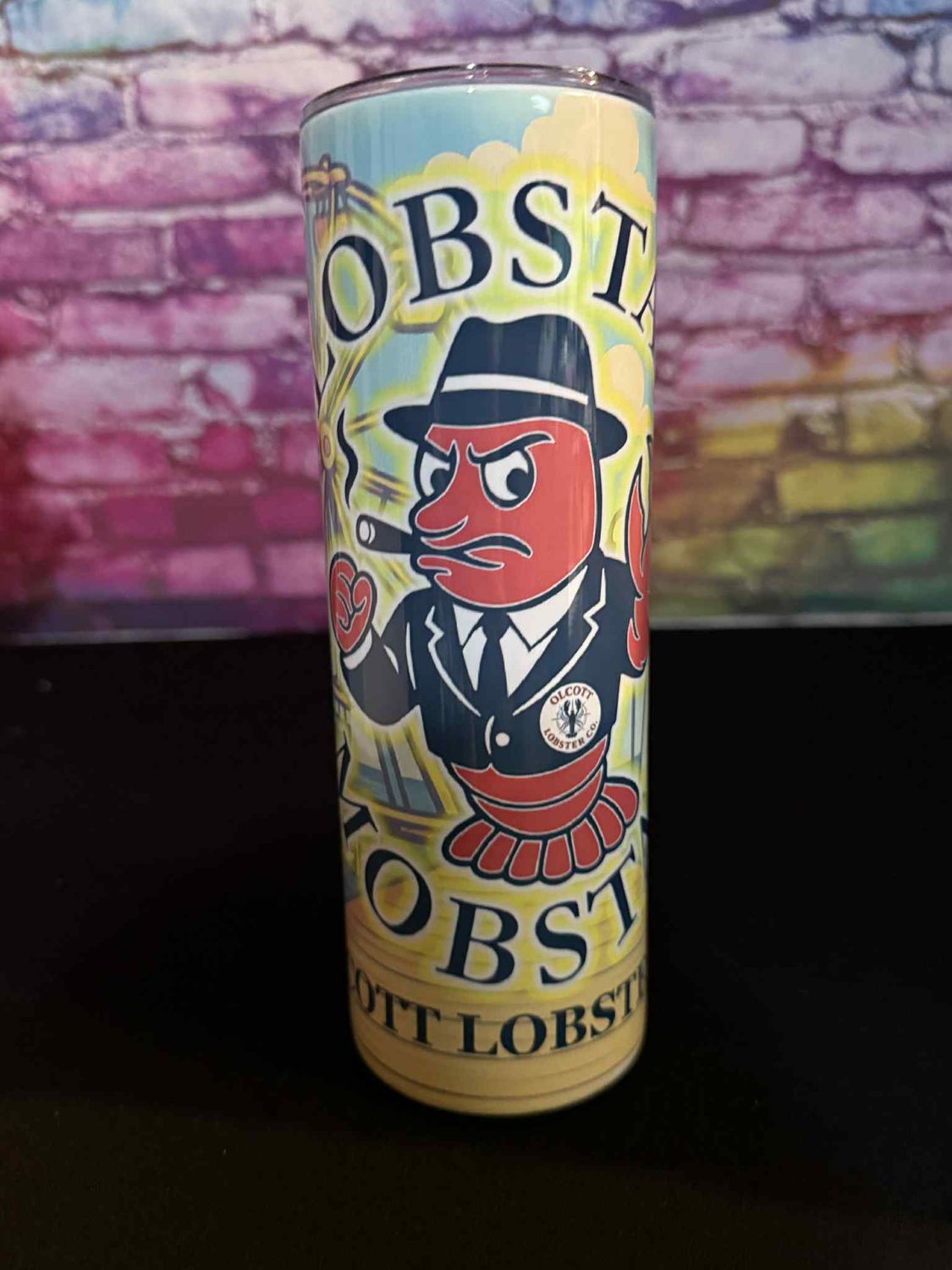 Olcott Lobster Co. 20oz Stainless Steel Tumbler – Featuring Moe “Lobstah Mobstah”