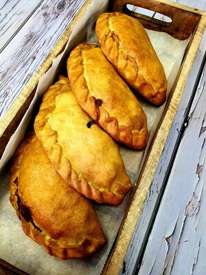 CORNISH PASTY - Seasoned Root Vegetables and (CH)Braised Beef steamed inside our in-house pastry. A lightly sauced filling with earthy flavours bringing a nice contrast to our existing pie range. CORNISH PASTY - Seasoned Root Vegetables and (CH)Braised Beef steamed inside our in-house pastry. A lightly sauced filling with earthy flavours bringing a nice contrast to our existing pie range.