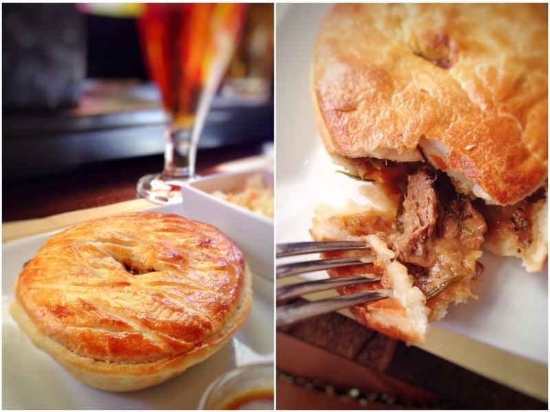 STEAK & ALE PIE- A kissing cousin to Steak and Guinness only this time the Steak is braised in a Brown Ale Beer delivering a lighter hoppier flavour. With fresh Rosemary and a Balsamic glaze to boot. STEAK & ALE PIE- A kissing cousin to Steak and Guinness only this time the Steak is braised in a Brown Ale Beer delivering a lighter hoppier flavour. With fresh Rosemary and a Balsamic glaze to boot.