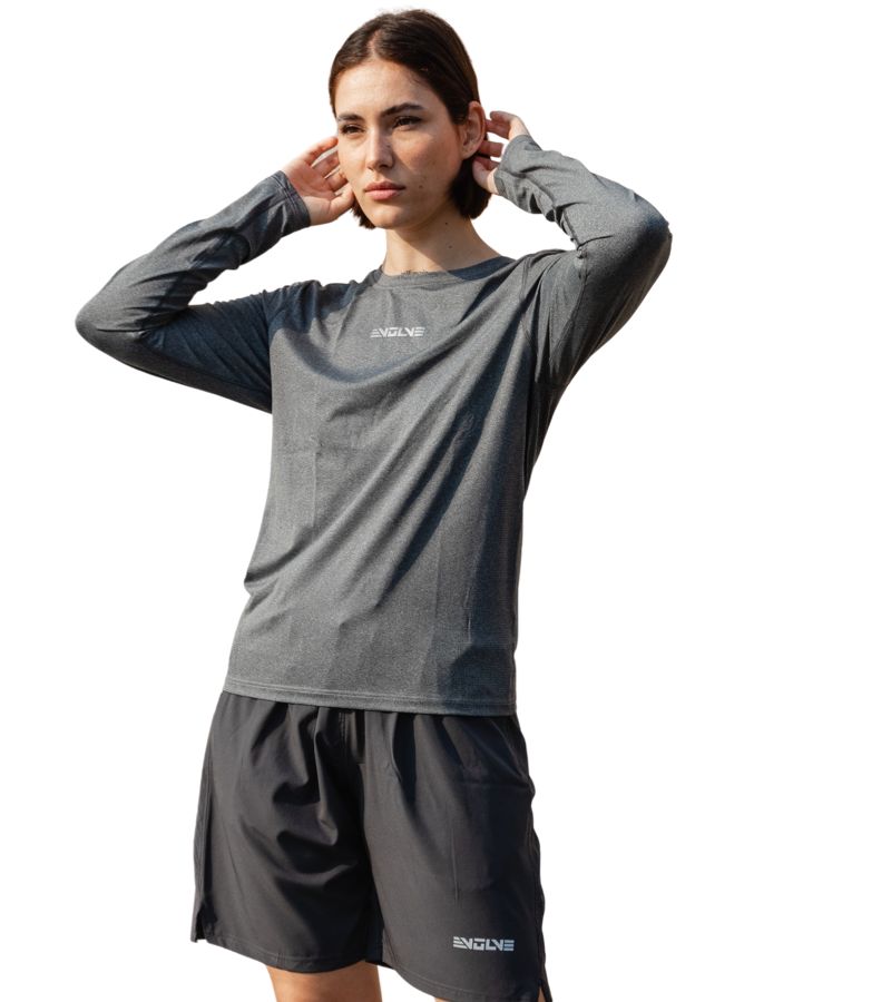 Grey Evolve Long Sleeve Shirt - M