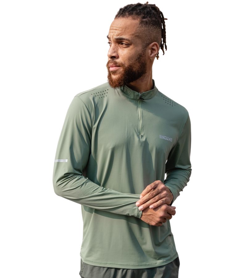 Green Evolve Half zipper - M