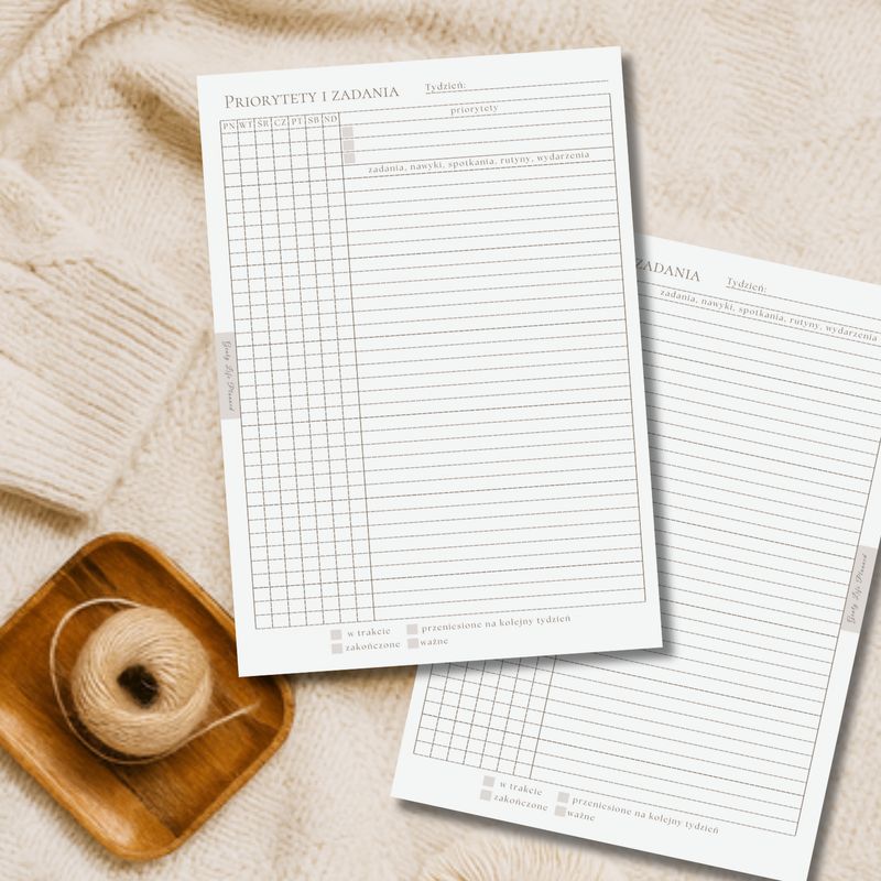 Gently Life Priorytety i zadania do druku