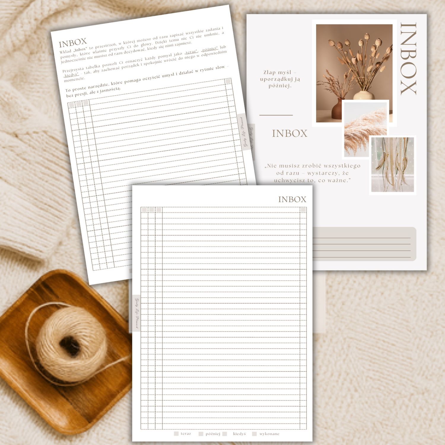 Gently Life INBOX - lista pomysłów