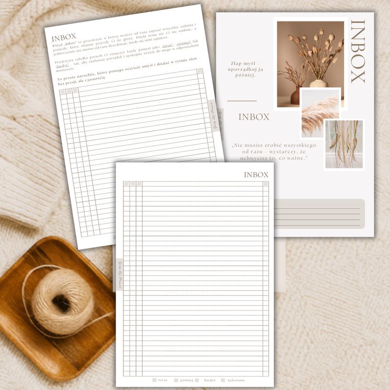 Gently Life INBOX - lista pomysłów