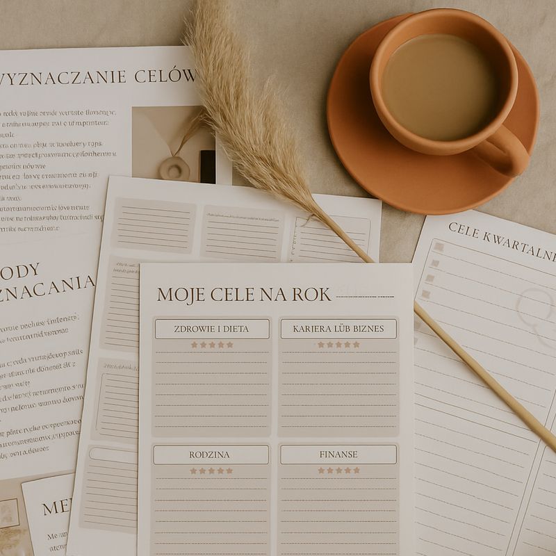 Gently Life Planner wkład Wyznaczanie celów do druku