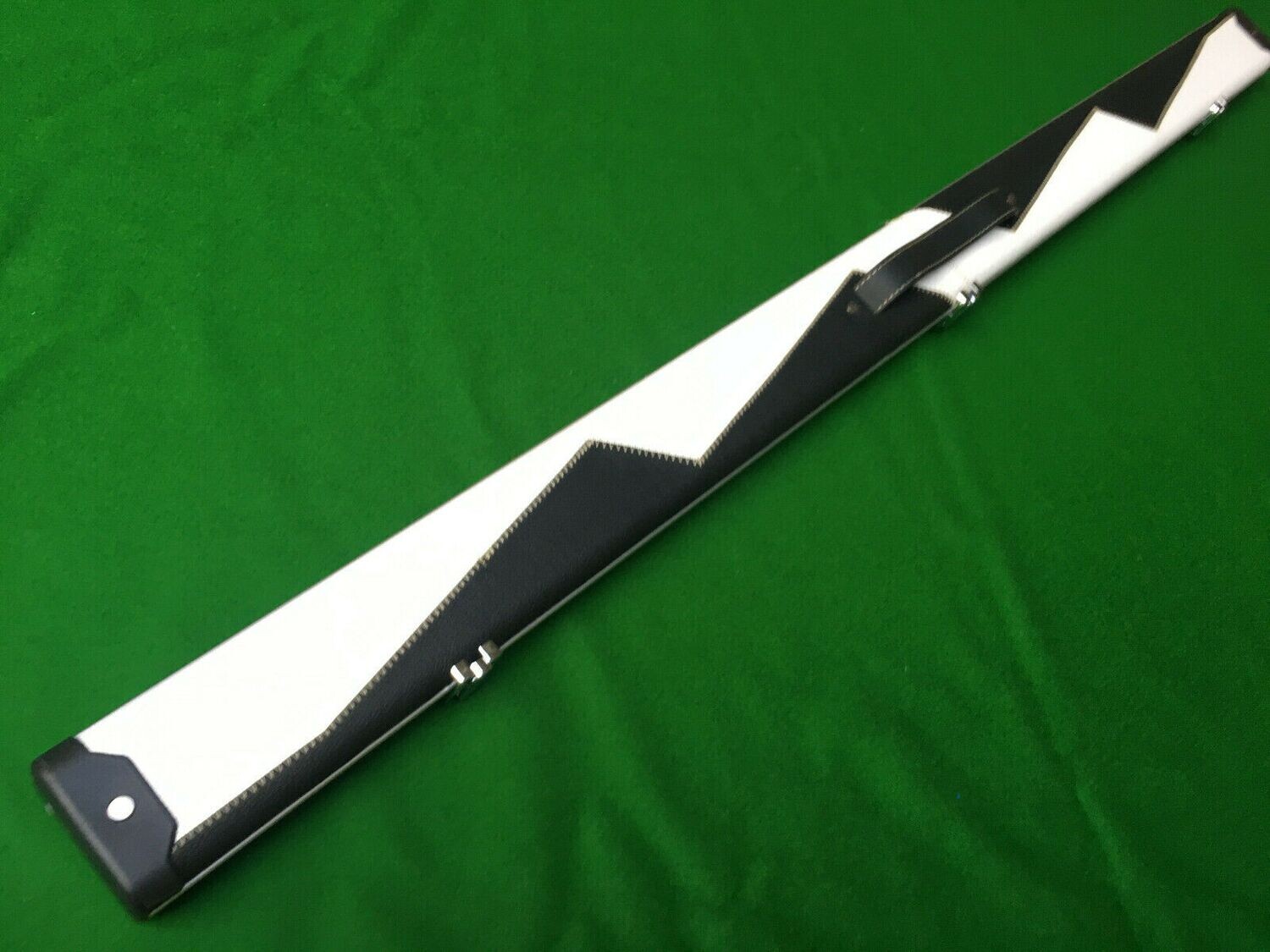 3/4 Aluminium Halo Snooker Cue Case / Pool Cue Case in Black or Blue with White, Colour: Black
