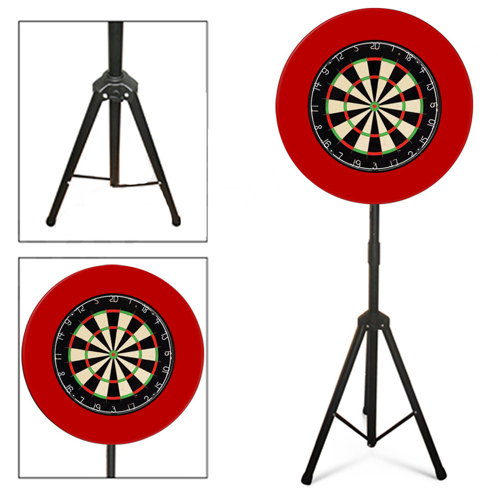 Dartboard Stand With Razor Edge Dartboard + Plain Red Surround