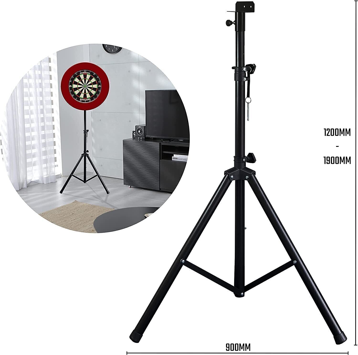 Top Quality Darts Caddy, Portable Dartboard Stand for the Serious Darts Players - STAND ONLY