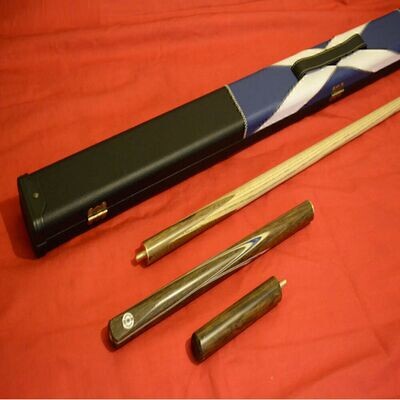 Handcrafted Scottish Themed Snooker Cue set with 3/4 piece Rosewood Inlayed Butt and Ash Shaft
