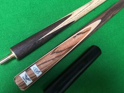 57 Inch Classic Handmade Ash 3/4 Snooker Cue with Light Cream Veneers + 9.5mm tip
