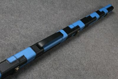 1 Piece Thin Snooker Cue Case for a Single Cue in Black and Blue