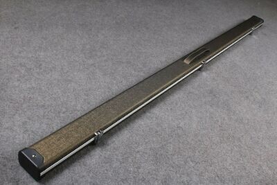 1 Piece Aluminium Double Snooker Cue Case Halo Style in Dark Shine - Space for 2 Cues