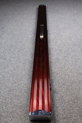 1 Piece Extra Long Aluminium Dark Burgundy 61.5 Inch Snooker Cue Case with 3 Sections