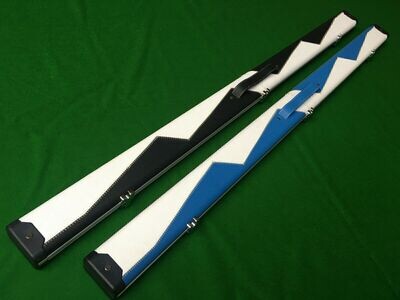 3/4 Aluminium Halo Snooker Cue Case / Pool Cue Case in Black or Blue with White