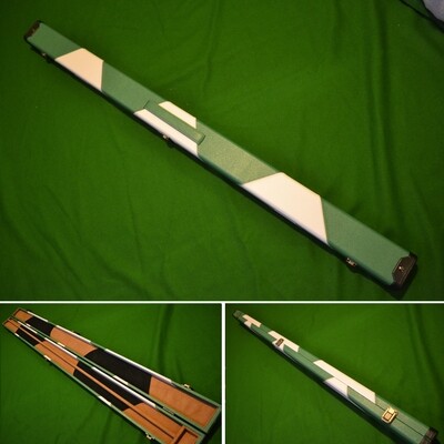 Handmade 3/4 Patch Style Snooker Cue Case - Green/White