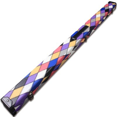 Handmade 3/4 Deluxe Patchwork Style Snooker Cue Case - Multi-Coloured