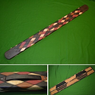 Handmade 1 Piece Wide Snooker Cue Case - Multiple Colours - (Holds 3 x 1 Piece Cues)
