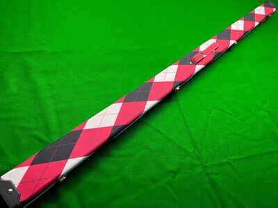 1 Piece Deluxe Design Snooker Cue Case - Space for 2 Cues - Red Diamond