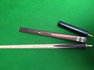 57 Inch Classic Handmade Ash 3/4 Snooker Cue with Yellow Veneers + 9.5mm tip