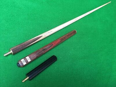 57 Inch Classic Handmade Ash 3/4 Snooker Cue with Brown Veneers + 9.5mm tip