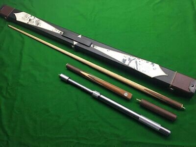 3/4 Handmade Ash and Rosewood 57.1 Inch Snooker Cue Set with Luxury Case