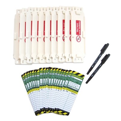 Ladder Check Inspection Tag Kit x 10 Holders + 20 Double Sided Inserts
