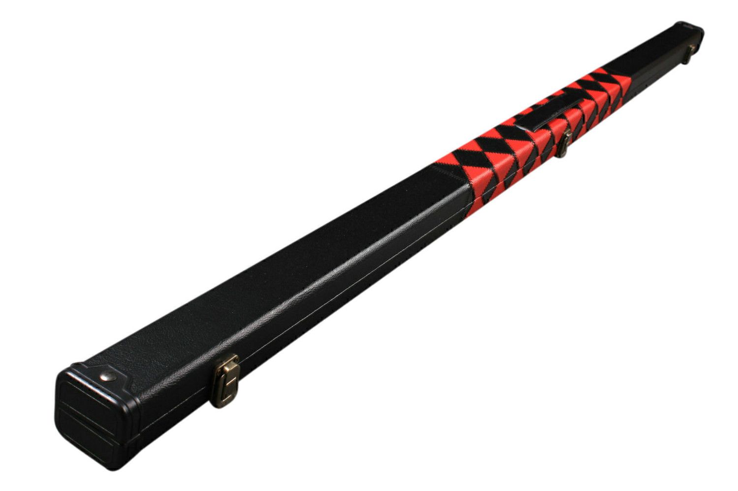 Handmade 1 Piece Deluxe Slimline Red/Black Snooker Cue Case With Single Slot