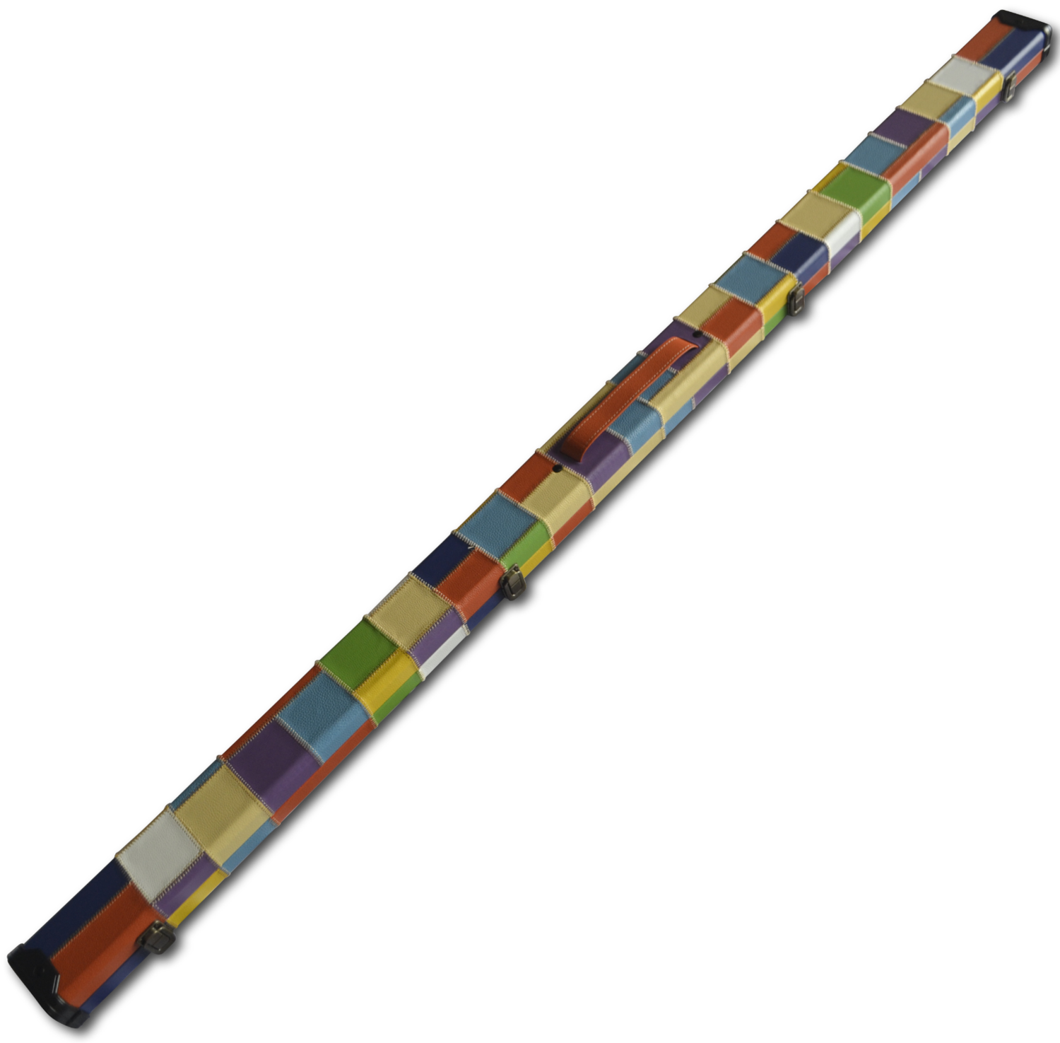 Handmade 1 Piece Multi Patchwork Snooker Tournament Style Case With 2 Compartments
