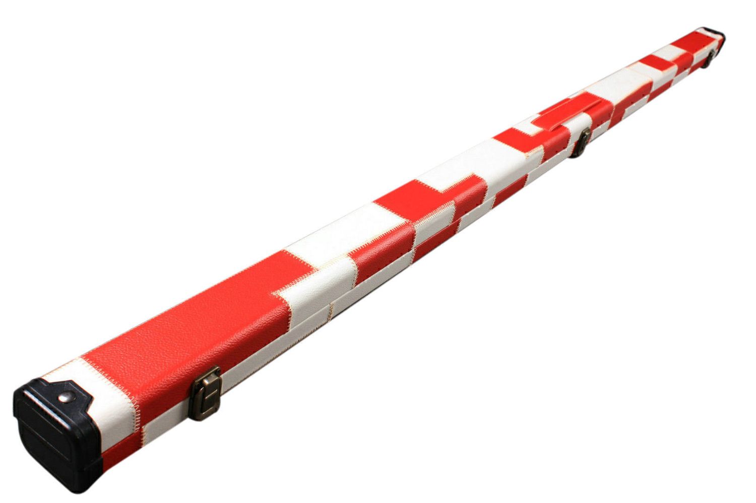 Handmade 1 Piece Slimline Deluxe Red/White Snooker Cue Case With Single Slot