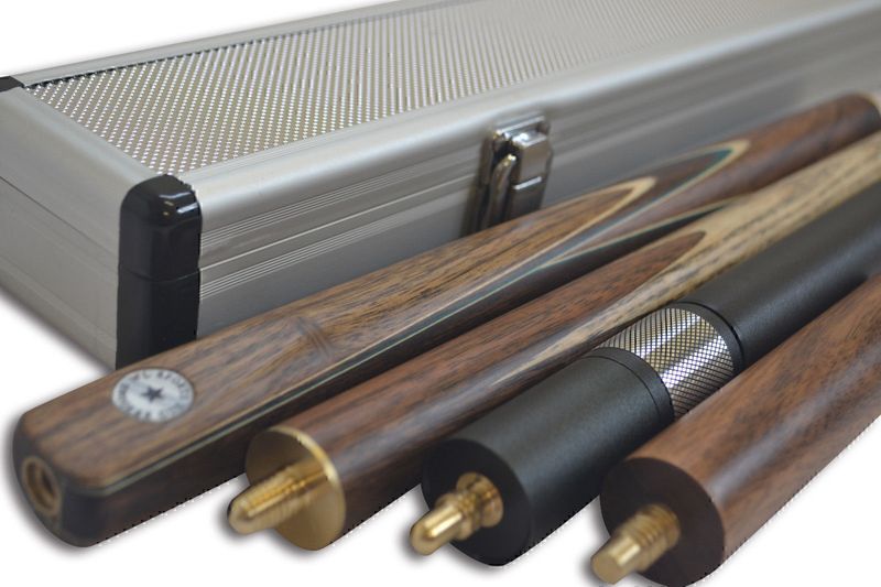 Handmade 3/4 Piece 57 Inch Ash Snooker Cue Complete Set with Quality Case and Telescopic Extension